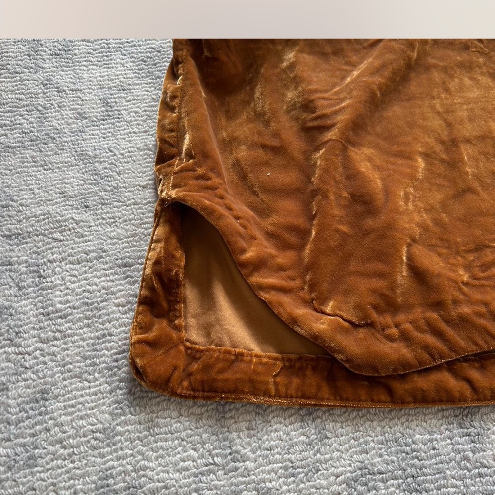 Free People Gold Mini Skirt - Picture 3 of 5
